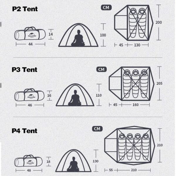 Naturehike Carpa P Series 2 Personas