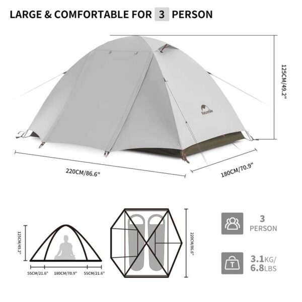 Naturehike Carpa Cloud-Creek Ultralight 3