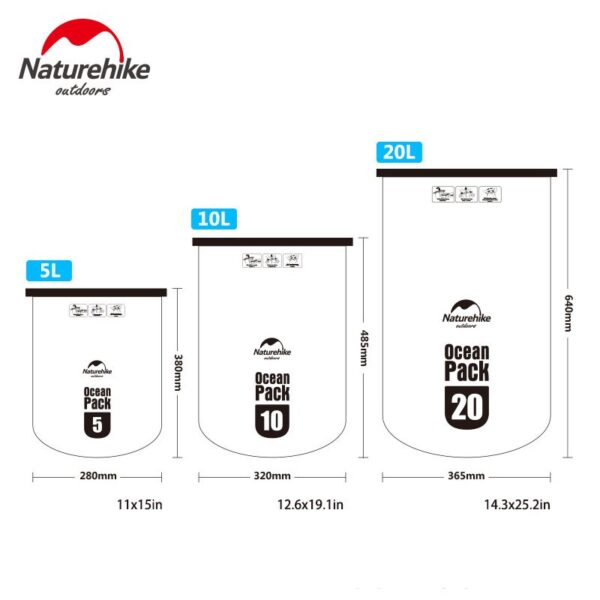 naturehike estanco10 7 Naturehike Bolso Estanco 500D 10L