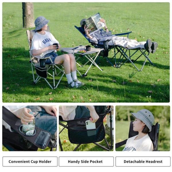 Naturehike Silla Reposera Plegable 2 En 1 Aluminio T05J