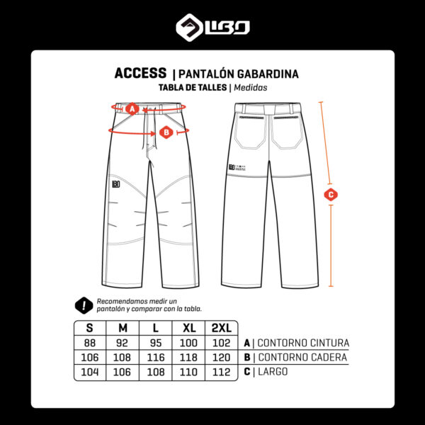 ACCESS-Gabardina-Ttalles Libo Pantalon Access Gabardina