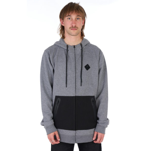 Contrast FZ Hoodie - Grey Heather - Frente - S25 Burton Campera Contrast