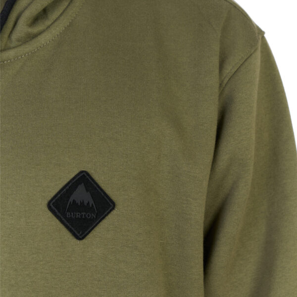 Contrast FZ Hoodie - Martini Olive - Detalle Patch - S25 Burton Campera Contrast