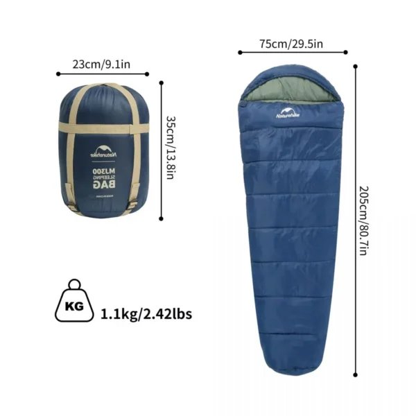 Naturehike Bolsa de Dormir con Capucha MJ300 (Extremo -17°)