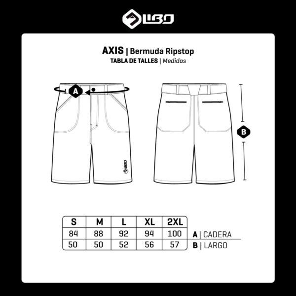 tabla-talles-axis Libo Bermuda Axis