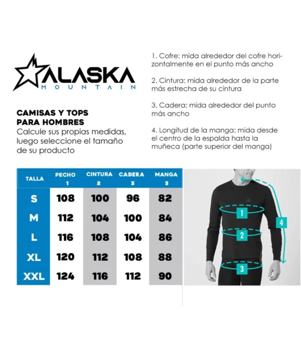 Alaska Buzo Polar Atuel Bi-elástico Segunda Capa Hombre