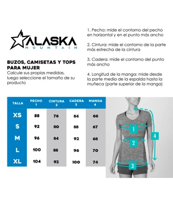 alaska maimara talles Alaska Campera Micropolar Maimara Mujer