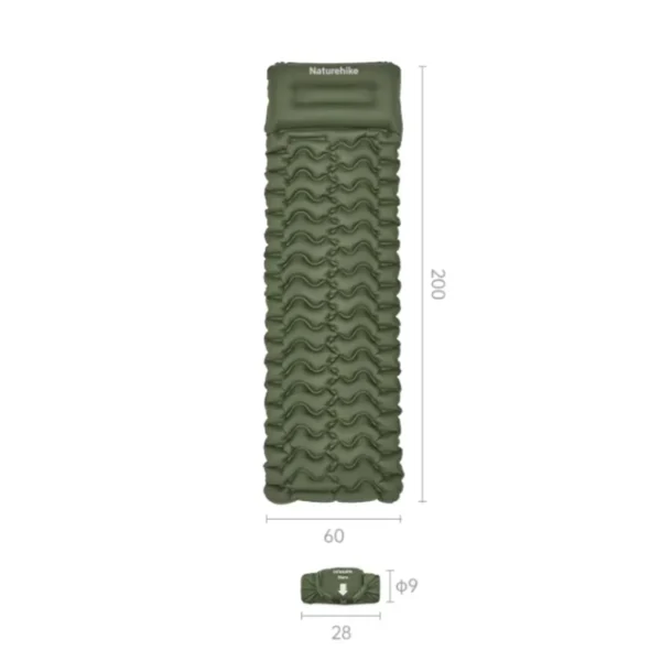 Naturehike Colchoneta Inflable FC-01 Con Almohada 6.5 cm